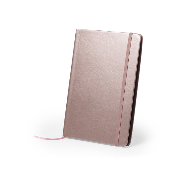 Carnet de notes en similicuir métallique