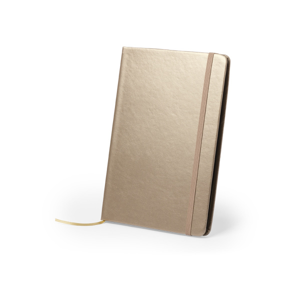 Carnet de notes en similicuir métallique