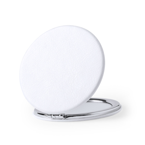Miroir de poche en similicuir
