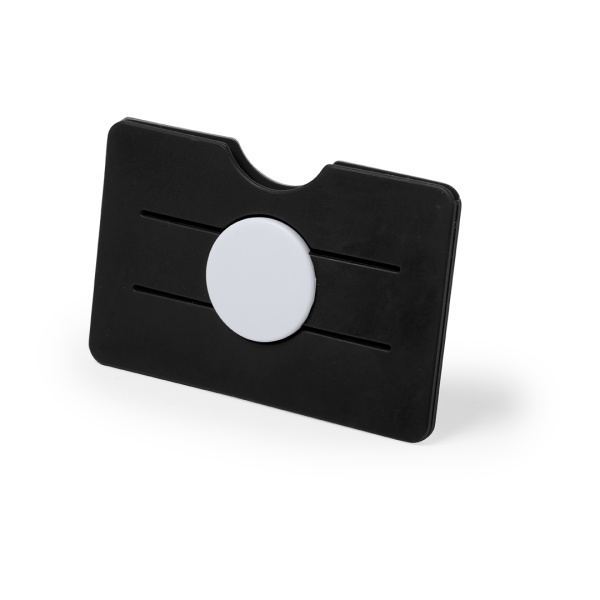 Porte-cartes publicitaire avec support smartphone