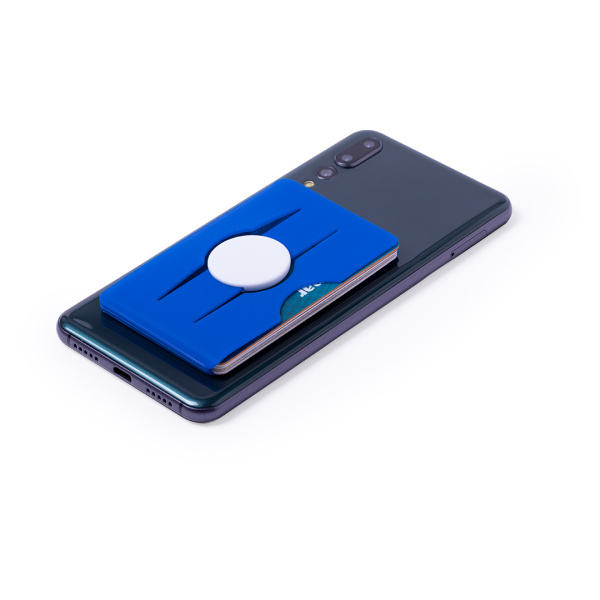 Porte-cartes publicitaire avec support smartphone