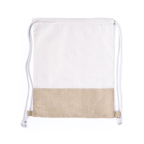 Sac à dos cordons en coton et détails en jute | 120g