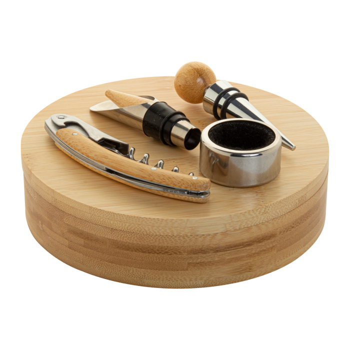 Set à vin personnalisable en bambou