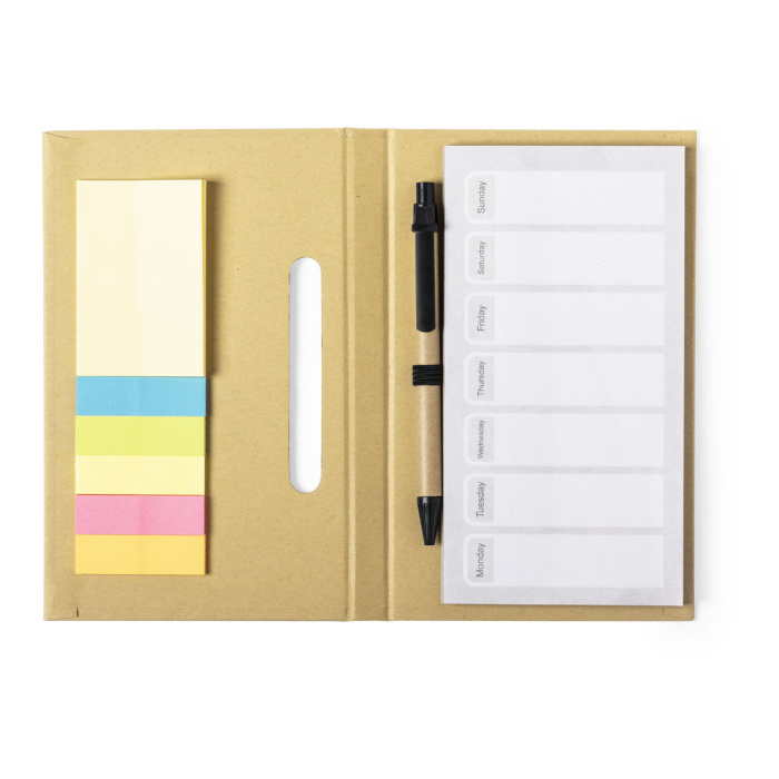 Bloc-notes adhésif avec stylo et agenda