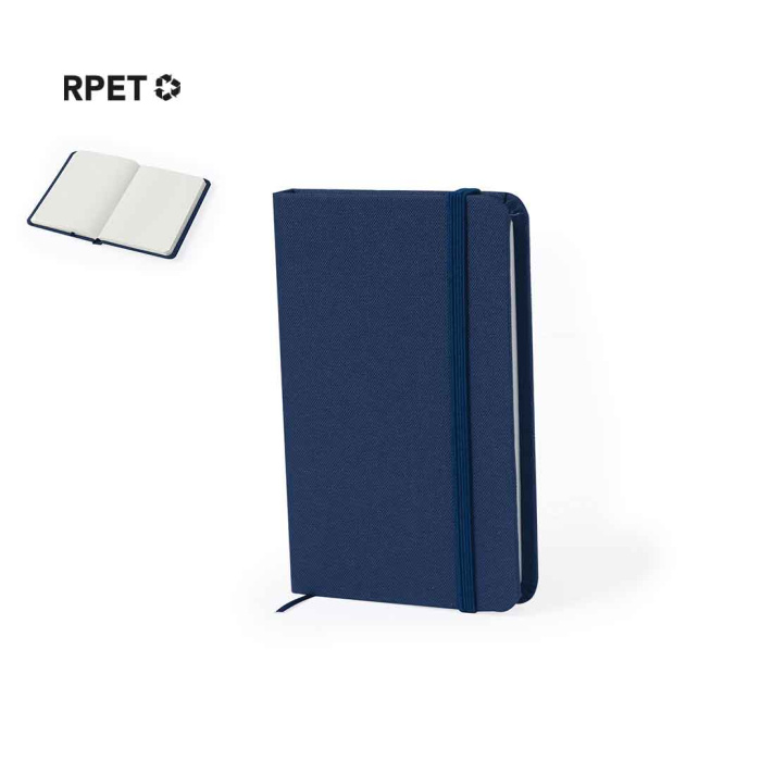Bloc-notes en RPET avec des feuilles blanches