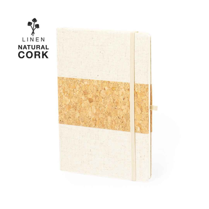 Carnet de notes A5 en liège et lin
