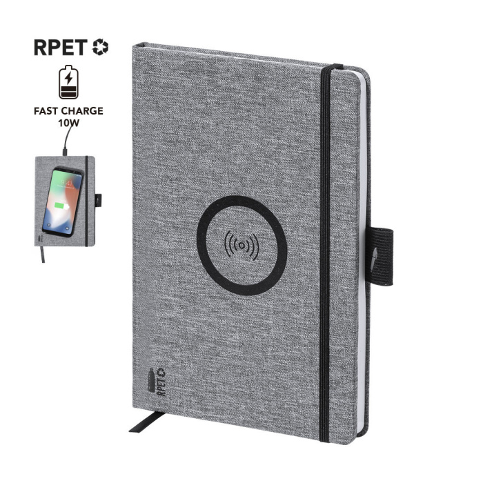 Carnet de notes A5 avec chargeur sans fil intégré
