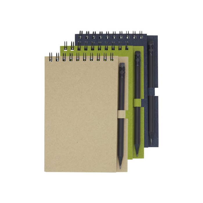 Bloc-notes à spirales et crayon petit format