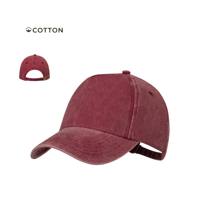 Casquette de baseball à 5 panneaux effet délavé