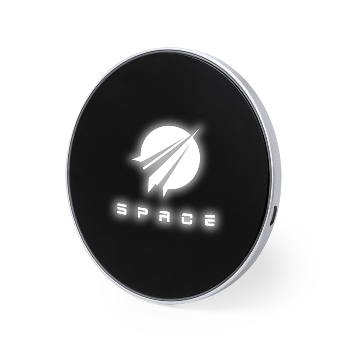 Station de recharge sans fil lumineuse au design élégant et circulaire
