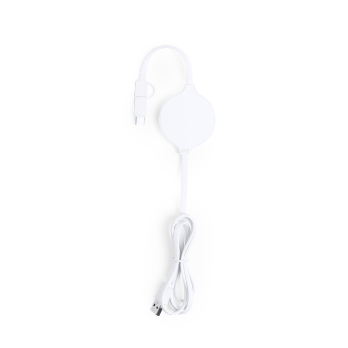 Chargeur sans fil avec double connexion (Type C et Lightning)
