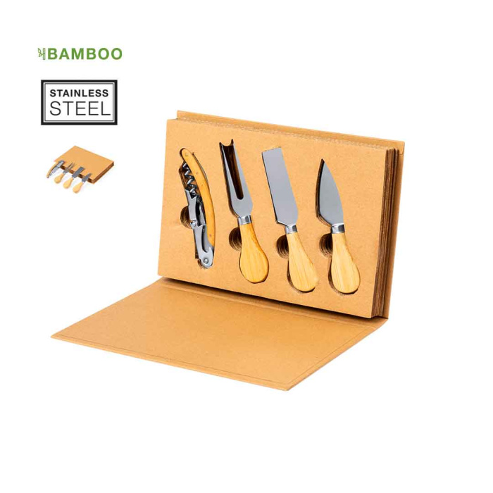 Coffret couteaux à fromage et ouvre-bouteille