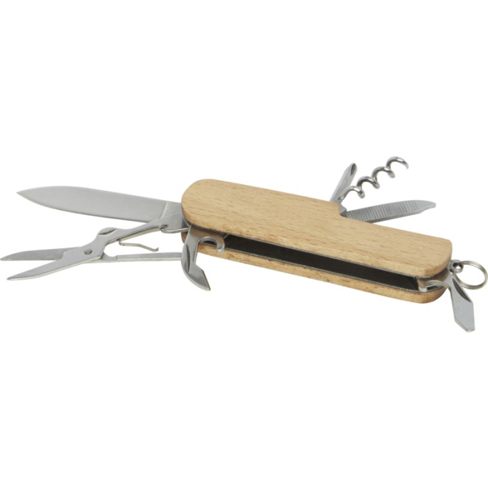 Couteau de poche en bois à 7 fonctions