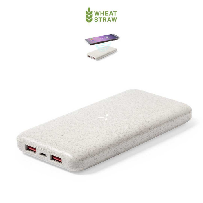 Enceinte publicitaire 8000 mAh en Paille de Blé