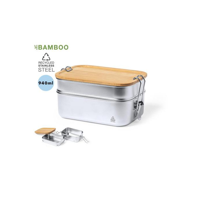Lunch box publicitaire en acier recyclé