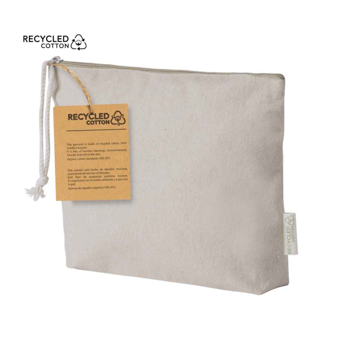 Grande trousse de toilette en coton recyclé