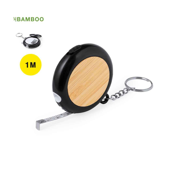 Mètre ruban 1m multi-fonctions en bambou