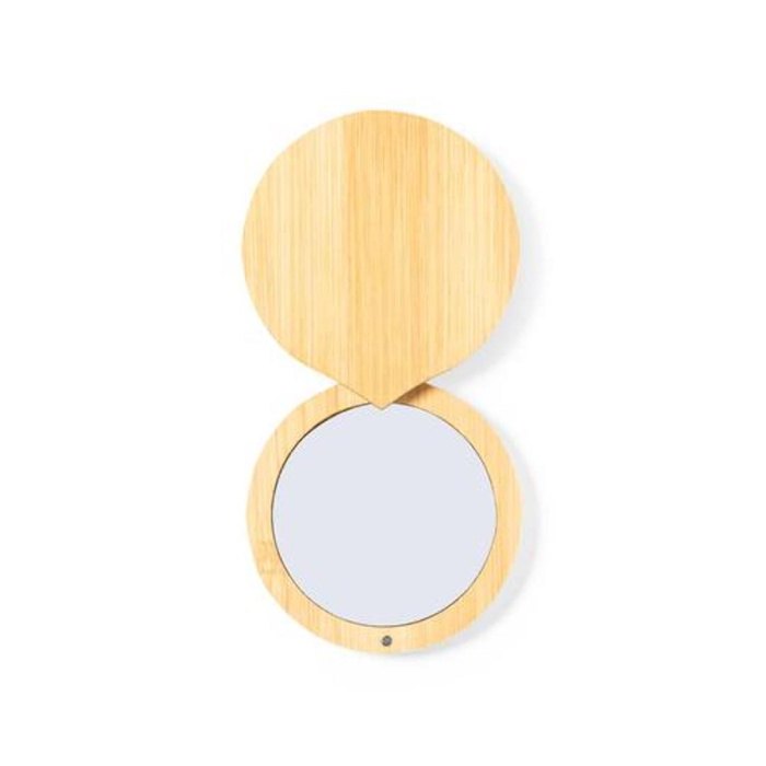 Miroir de poche personnalisable en bambou