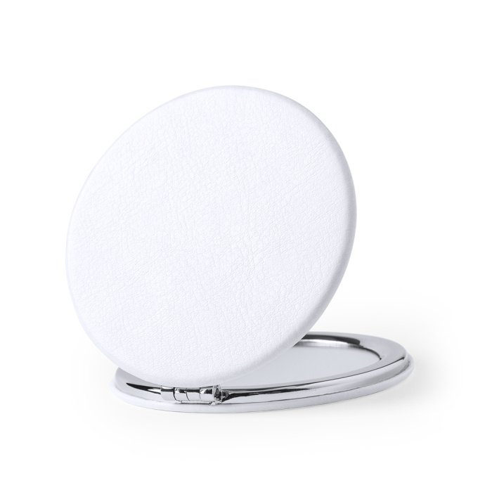 Miroir de poche en similicuir