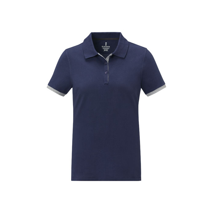 Polo bicolore manches courtes femme