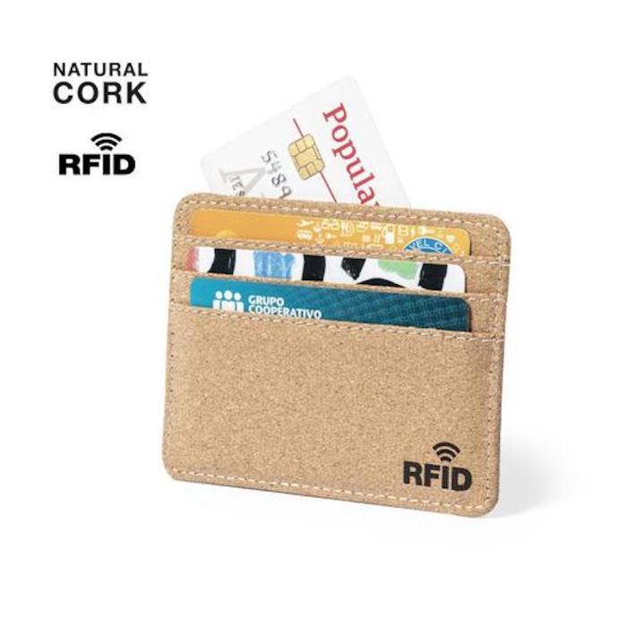 Porte-cartes personnalisé anti RFID en liège