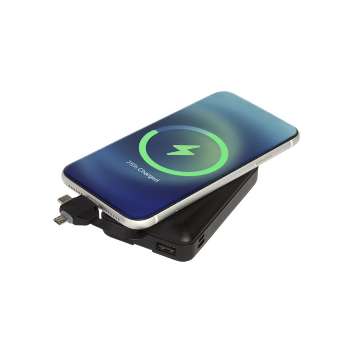 Batterie externe publicitaire 10,000 mAh avec câble 3-en-1