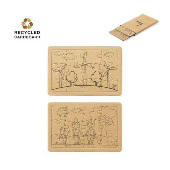 Puzzle publicitaire en carton recyclé