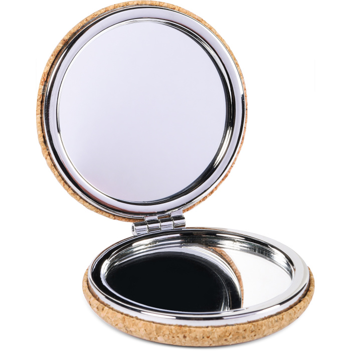 Miroir de poche pliable en liège
