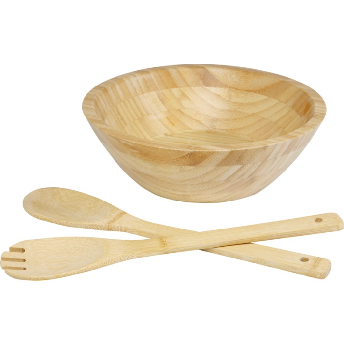 Saladier et ustensiles de cuisine en bambou