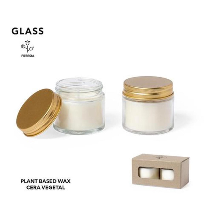 Set 2 bougies arôme de fleur de Fresia