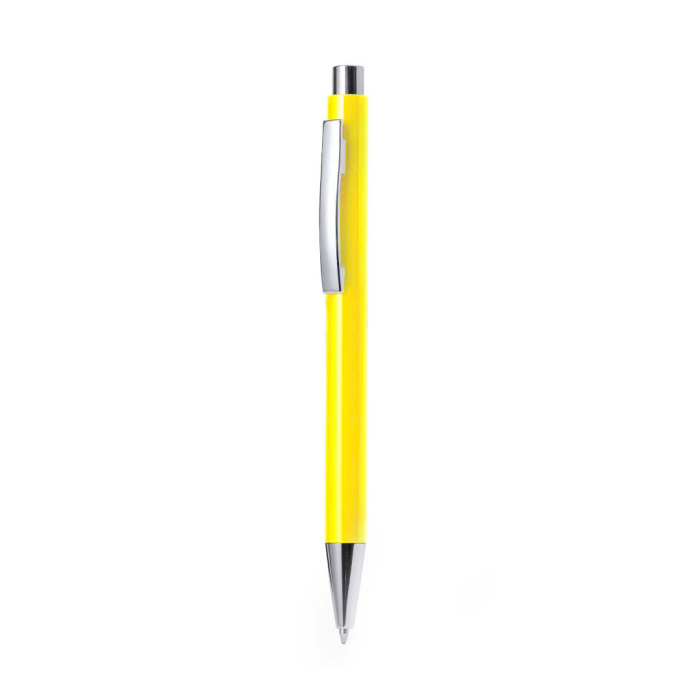 Stylo classique en ABS avec corps coloré et détail chromé