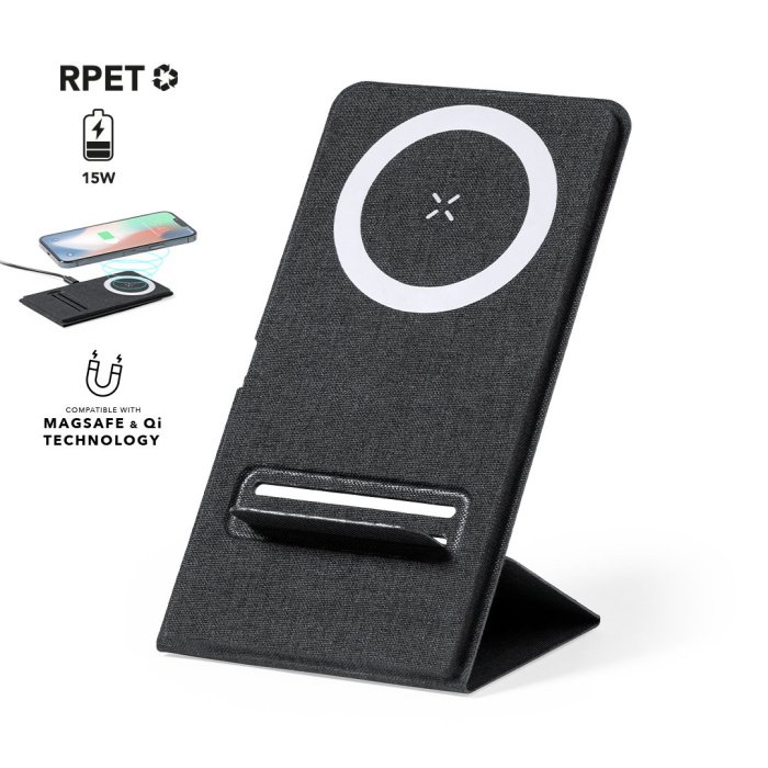 Support et chargeur publicitaire 15W