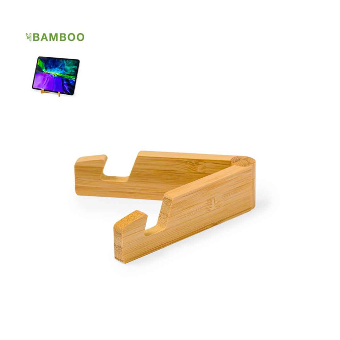 Support pliable pour appareil mobile en bambou