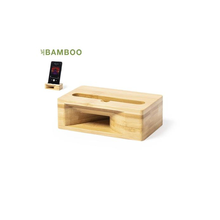 Support de smartphone publicitaire avec amplificateur