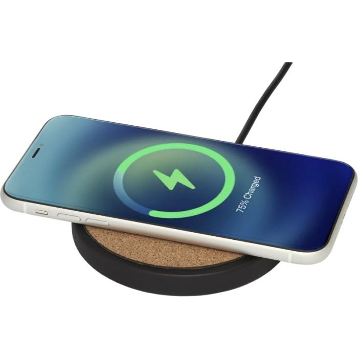 Chargeur sans fil 10 W en calcaire et liège