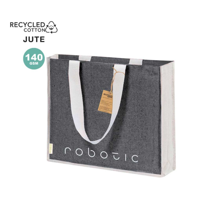 Tote bag en jute et coton recyclé