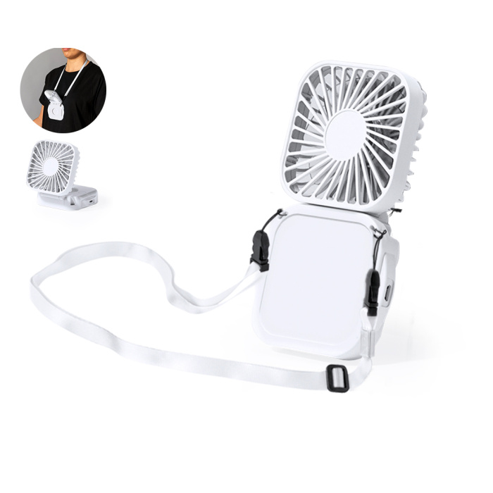 Ventilateur portable avec bandoulière personnalisable