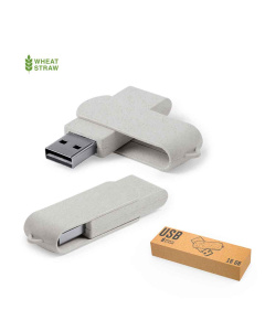 Clé USB personnalisée 16 Go en paille de blé