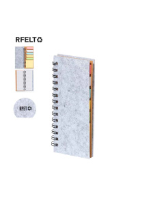 Bloc notes avec post-it en  feutre RPET