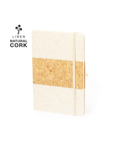 Carnet de notes A5 en liège et lin