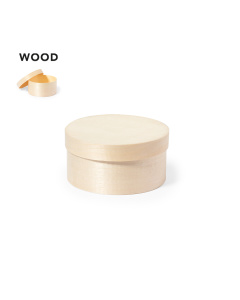 Boîte de présentation ronde en bois