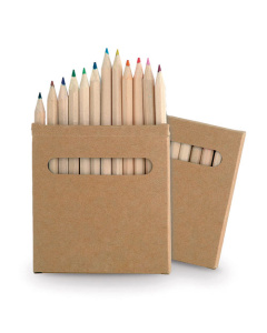 Boîte personnalisée de 12 crayons de couleur