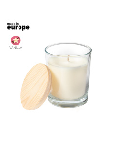 Bougie aromatique vanille publicitaire