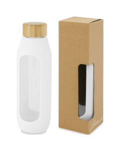Bouteille 600 ml en verre et silicone