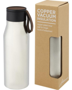 gourde thermique en acier inoxydable avec des détails en simili cuir 540 ml
