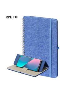 Carnet de notes A5 avec support pour smartphone personnalisable en Rpet
