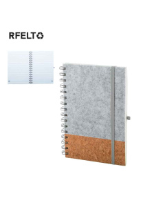 Carnet de notes A5 avec reliure spirale | feutre et liège