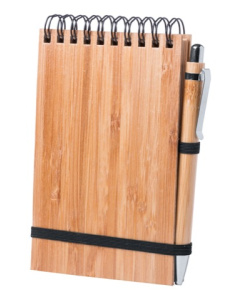 Bloc-notes écologique personnalisé en bambou avec stylo