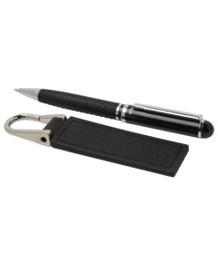 Coffret cadeau avec stylo bille et porte-clés