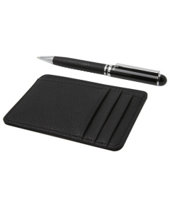 Coffret cadeau avec stylo bille et portefeuille